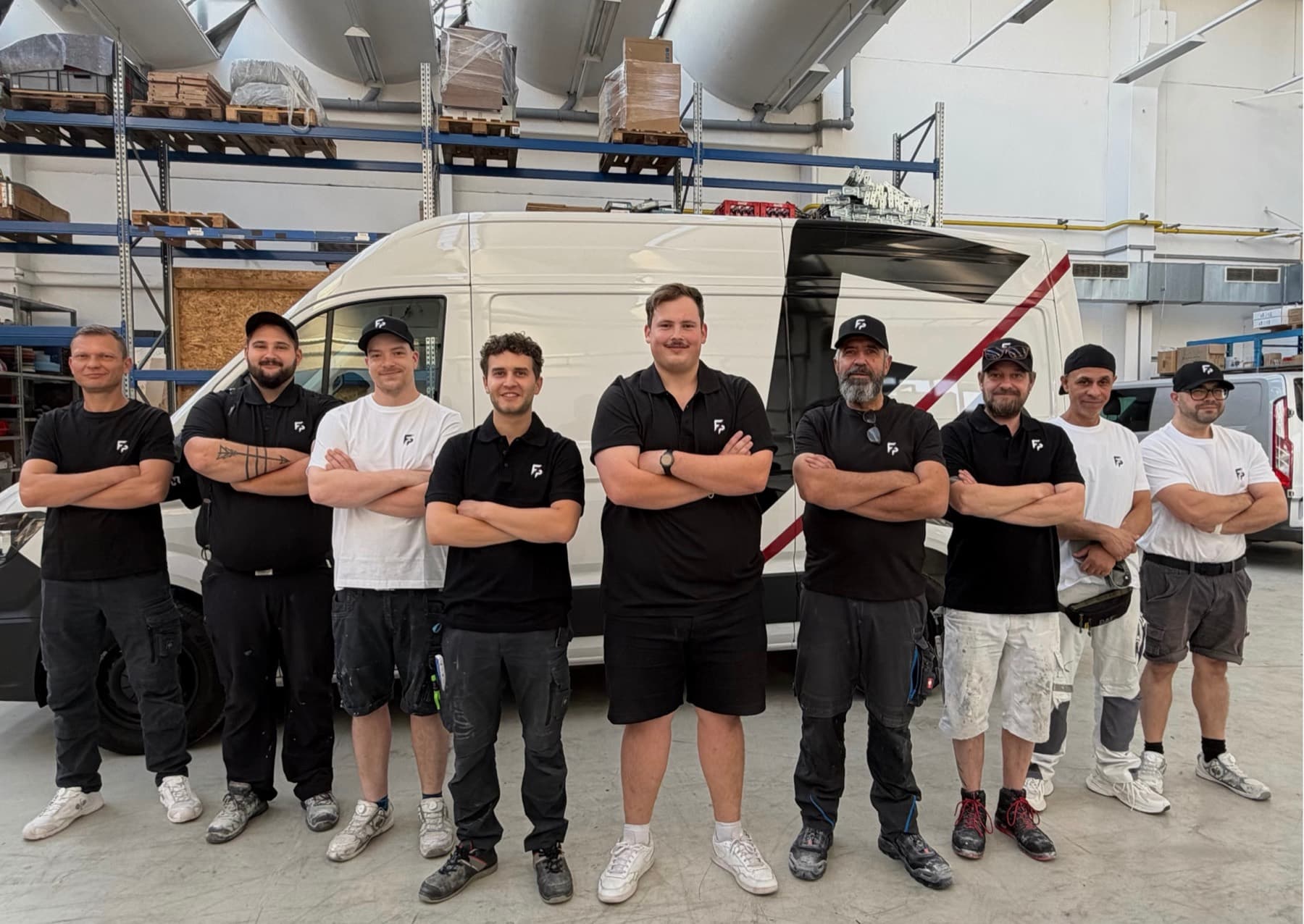 Die Mannschaft der Foor Projekt & Ausbau GmbH im Einsatz in Hilden